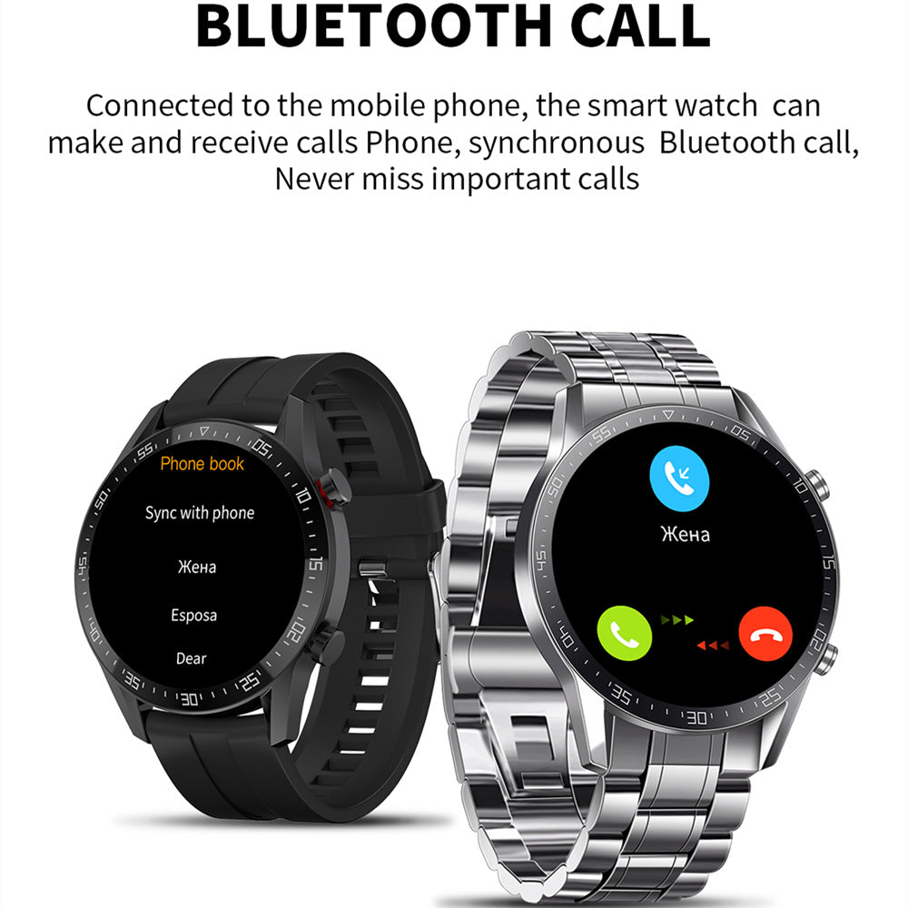 Stylish Metal Strap Fitness Tracker Smartwatch with Heart Rate Monitor