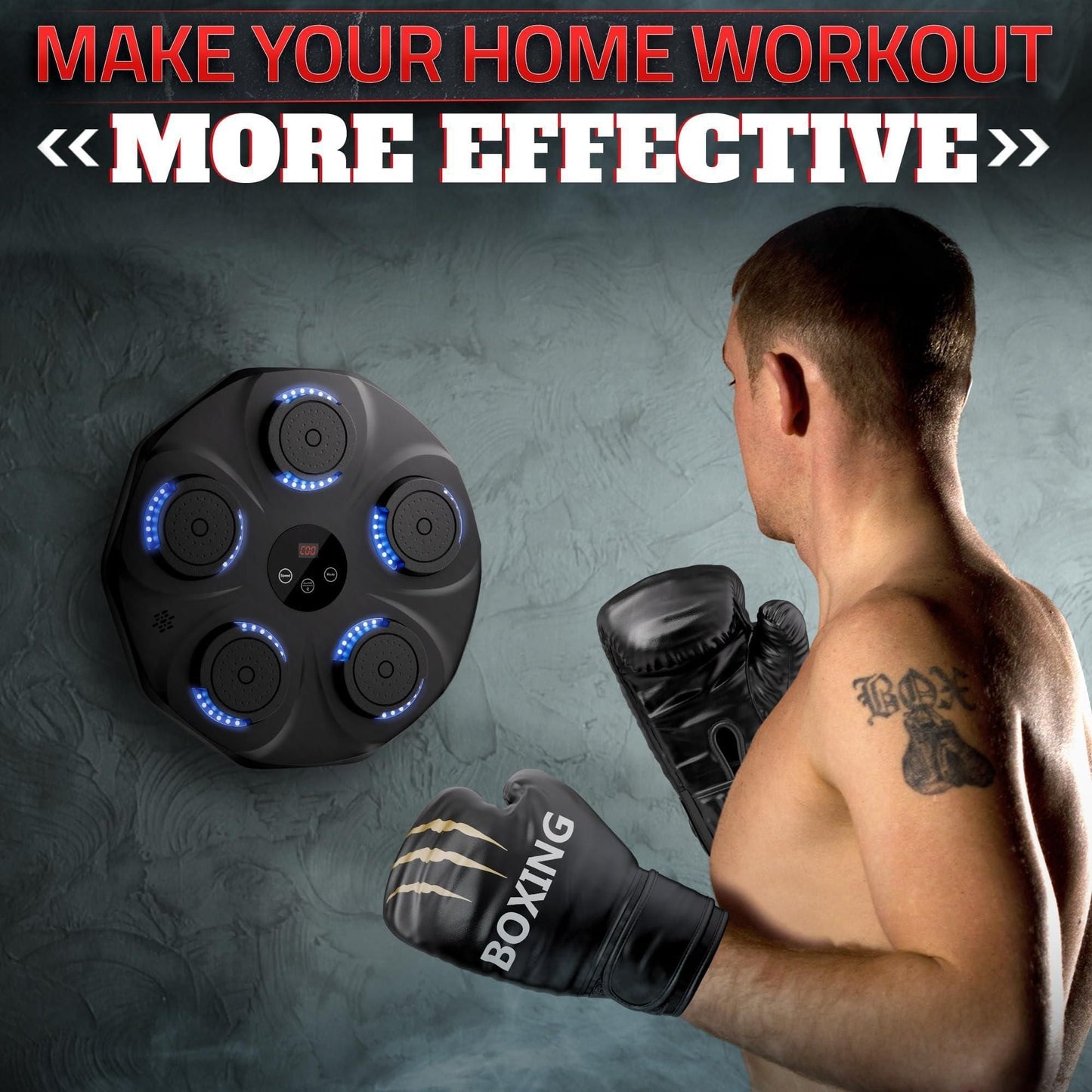 Music Boxing Machine for Adults Durable Wall Mounted Bluetooth Music