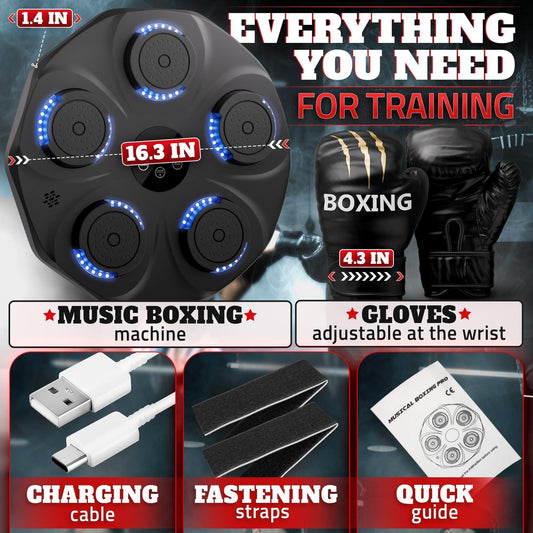 Music Boxing Machine for Adults Durable Wall Mounted Bluetooth Music
